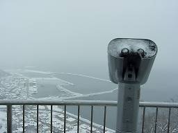 屋上展望台からの冬の景色